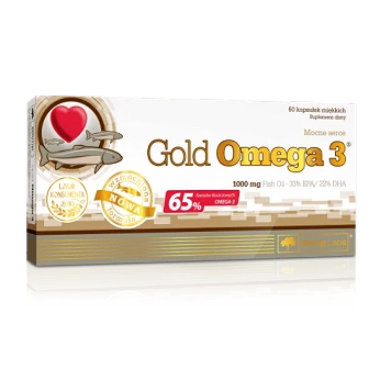 Olimp Gold Omega 3, kapsułki ze składnikami uzupełniającymi codzienną dietę w kwasy omega-3, 60 szt.