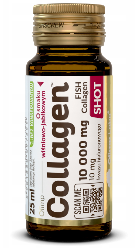 Olimp Collagen, shot, jabłko-wiśnia, 25 ml
