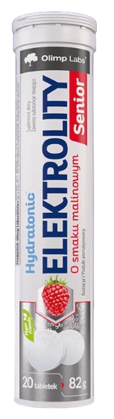 Olimp Hydratonic Elektrolity Senior smak malinowy, 20 tabletek musujących