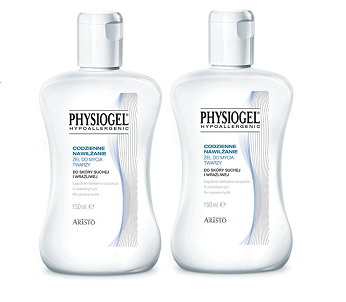 PHYSIOGEL Codzienne nawilżanie, żel do mycia twarzy do skóry suchej i wrażliwej, 2 x 150 ml