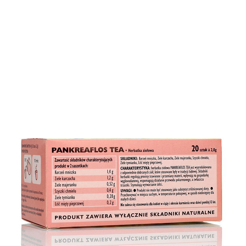 Pankreaflos, zioła do zaparzania wspierające trawienie, 20 torebek 2,5 g