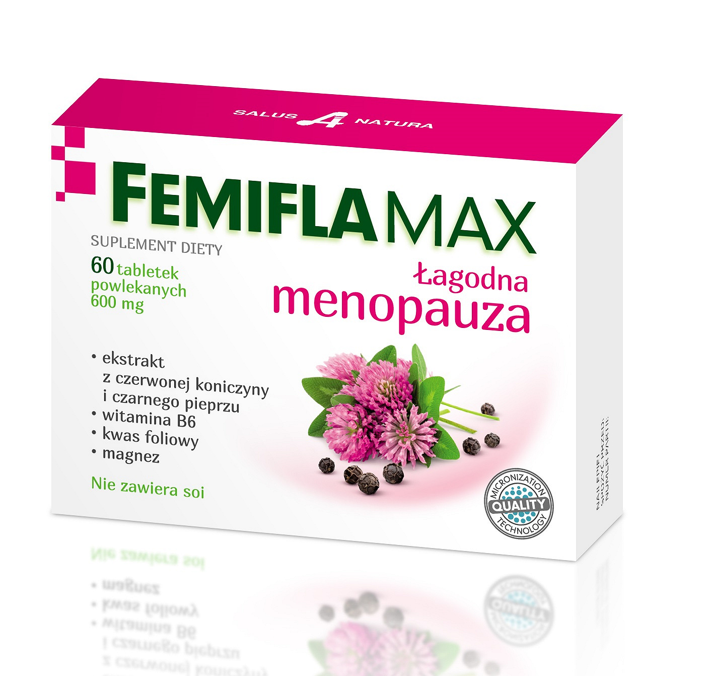 FemiFlamax, tabletki ze składnikami wspomagającymi podczas menopauzy, 60 szt.