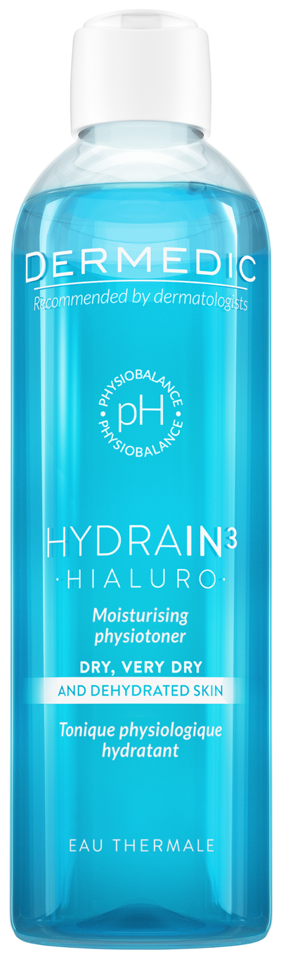 Dermedic Hydrain3 Hialuro, fizjotonik nawilżający, 200 ml