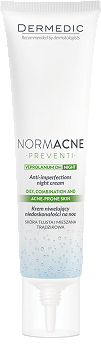 Dermedic Normacne Preventi, krem niwelujący niedoskonałości na noc, 40 ml