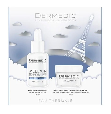 Dermedic Melumin serum depigmentacyjne 30 ml + krem rozjaśniający na dzień, 15 ml