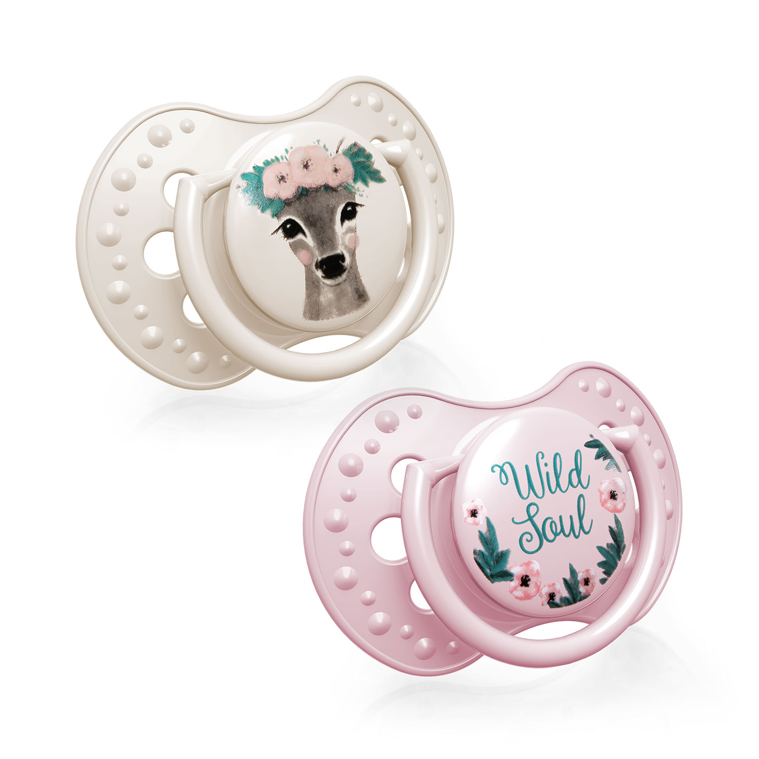 Lovi Smoczek Wild Soul Girl,, smoczek silikonowy dynamiczny 0-3 m, 2 szt.