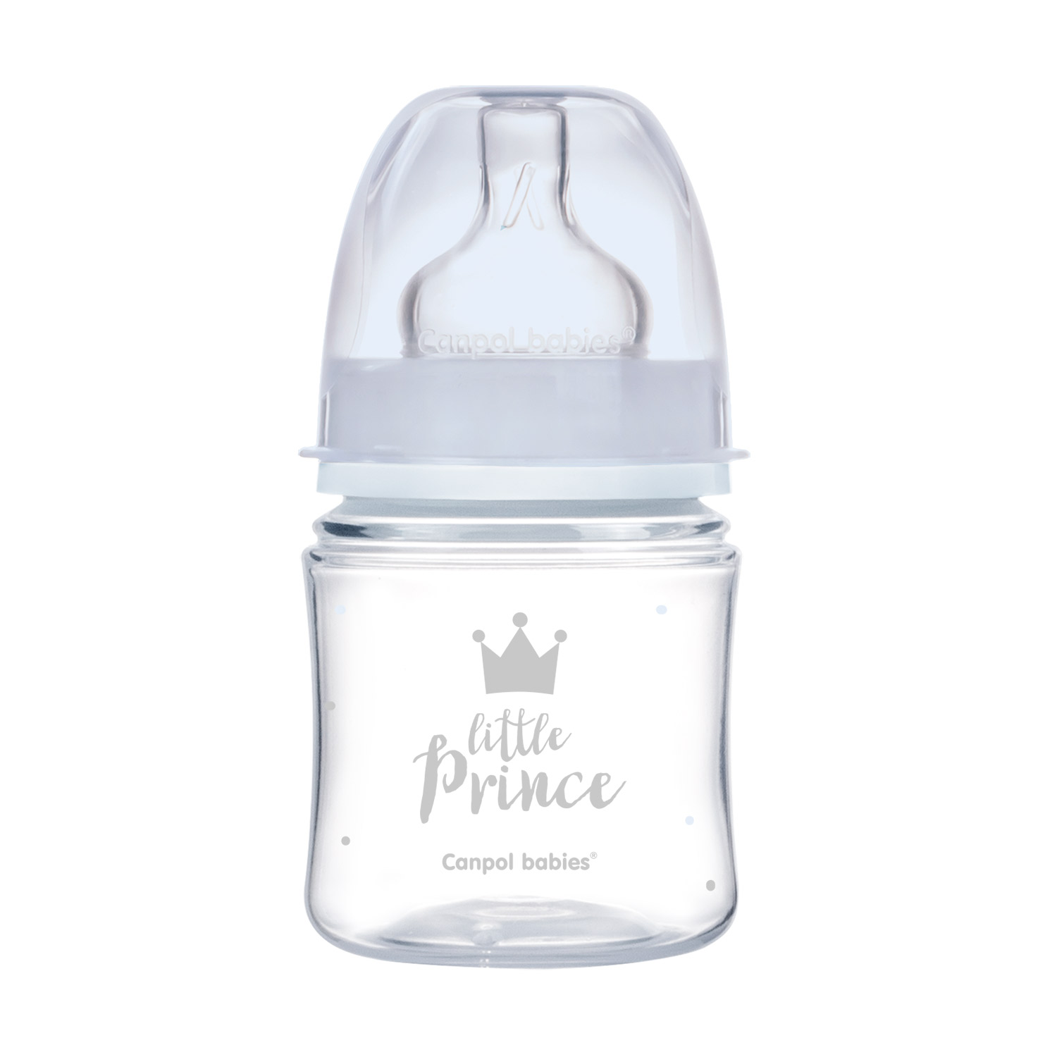 Canpol Babies , butelka szeroka antykolkowa PP EasyStart ROYAL BABY niebieska 120ml