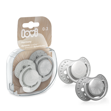 Lovi Harmony Boy, smoczek silikonowy dynamiczny 0-3 m, 2 szt.