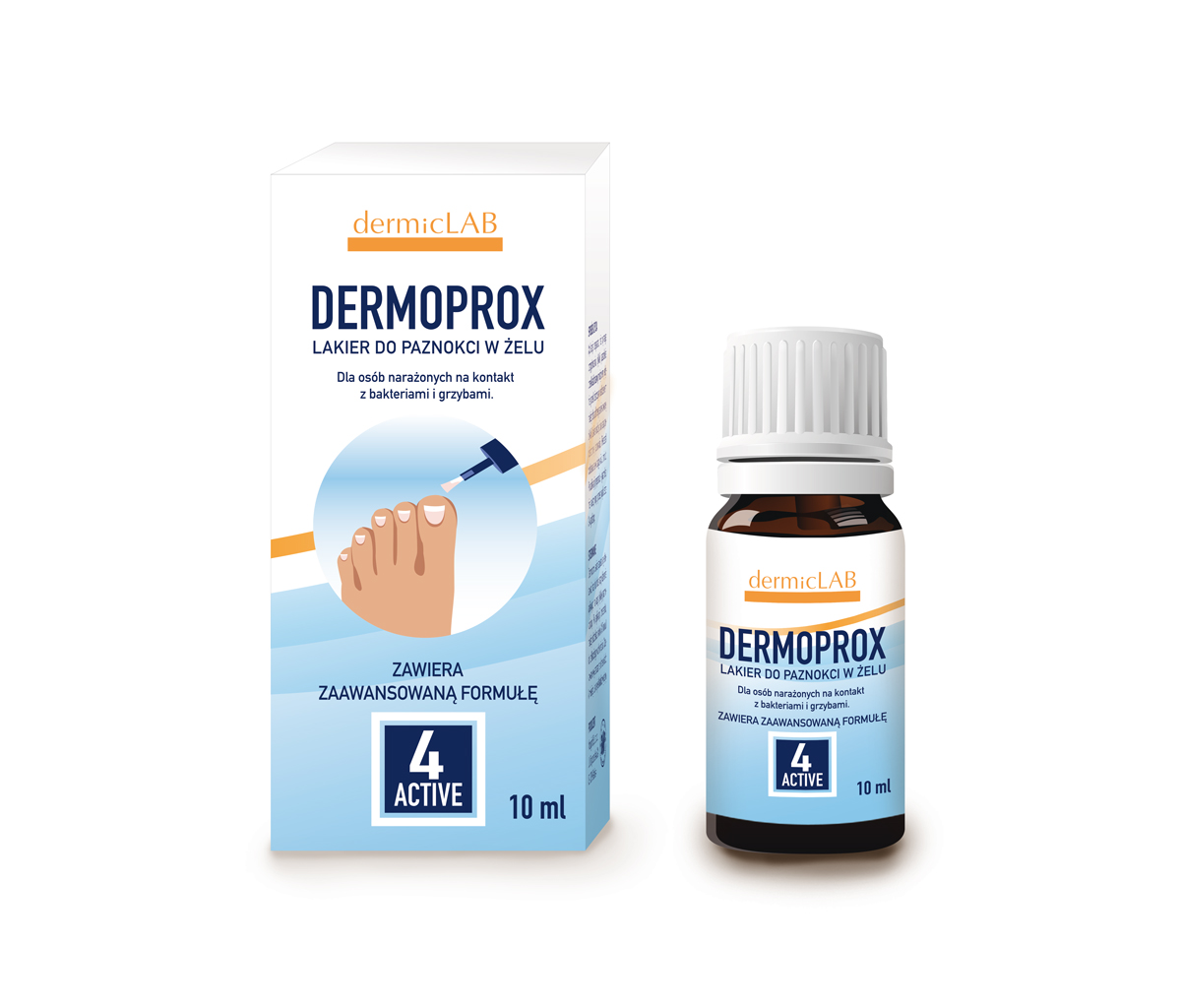 Dermoprox, lakier do paznokci w żelu na grzybicę, 10 ml