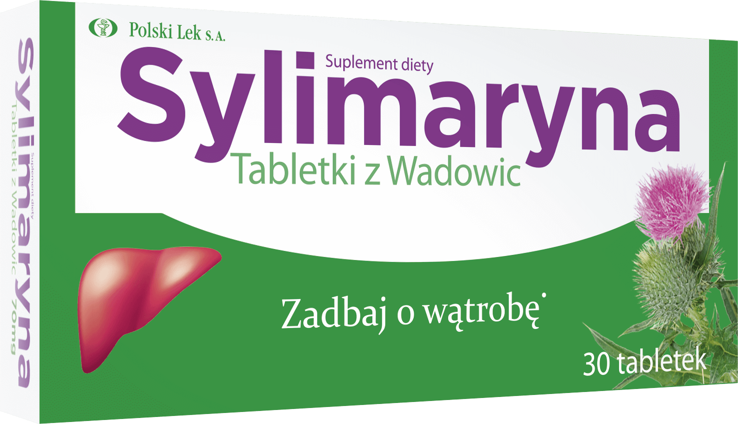 Sylimaryna Tabletki z Wadowic , tabletki ze składnikami na prawidłowe funkcjonowanie wątroby, 30 szt.