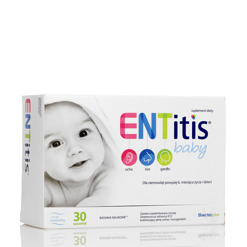 Порошок Polski Lek Entitis Baby для микрофлоры полости рта, нейтральный вкус, от 6 месяцев, 30 саше