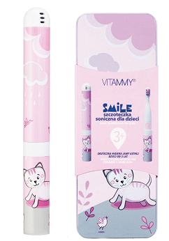 Vitammy Szczoteczka Soniczna, dla dzieci, kotek,1 szt.
