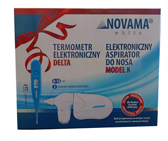 Novama White, termometr + elektryczny aspirator do nosa