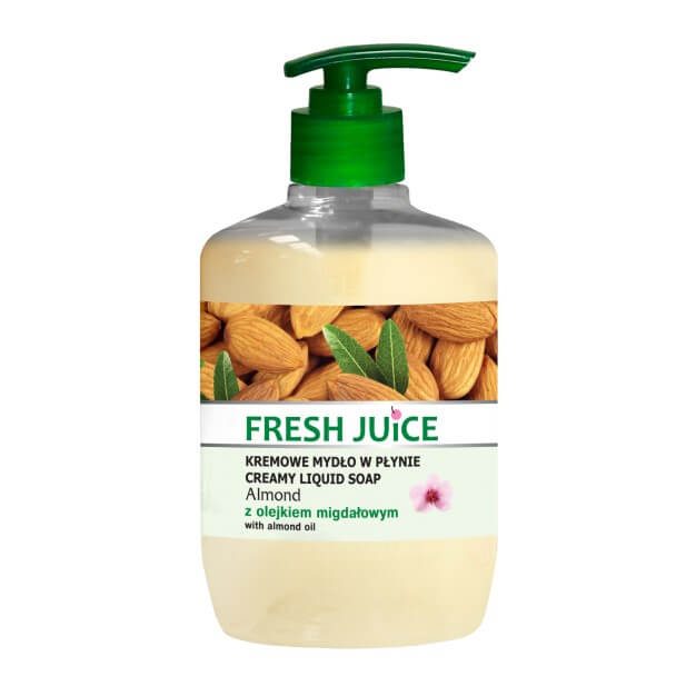 ELFA PHARM Fresh Juice, kremowe mydło w płynie o zapachu migdałowym, z olejkiem migdałowym, 460 ml — Składniki i ocena