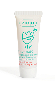 Ziaja Mamma Mia , lano-maść do pielęgnacji brodawek, 15 ml