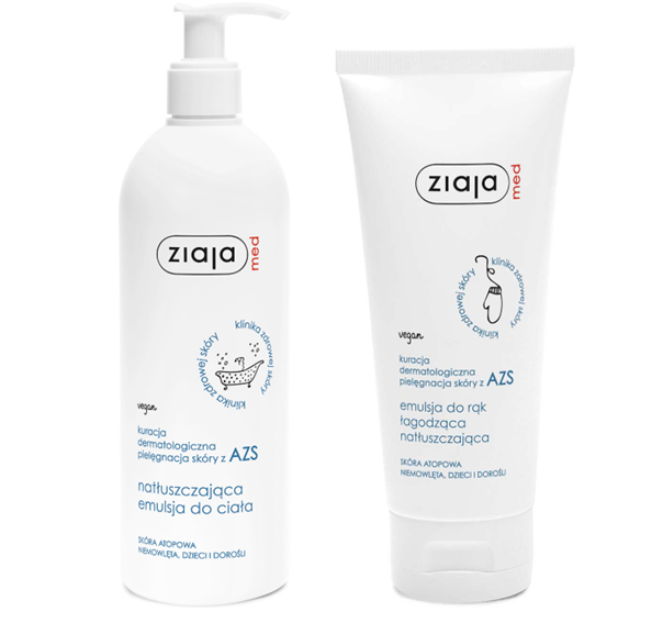 ZIAJA Ziaja Med AZS, emulsja do ciała, 400 ml + emulsja do rąk 100 ml — Składniki i ocena