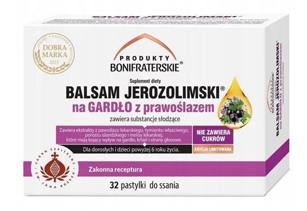 Balsam Jerozolimski z Prawoślazem 32 pastylki do ssania