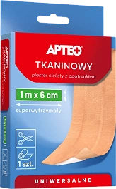 Plaster tkaninowy z opatrunkiem cielisty APTEO
