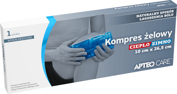 Kompres żelowy ciepło/zimno APTEO CARE, na złagodzenie bólu, 10 x 26,5 cm, 1 szt.