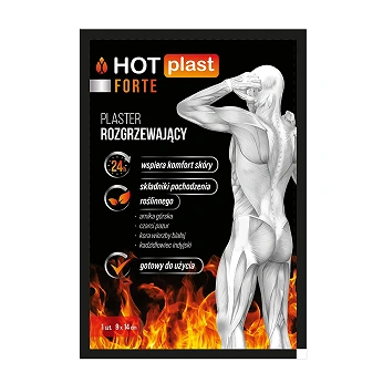 Hot Plast Forte, plaster rozgrzewający, 9 cm x 14 cm