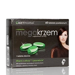 Mega Krzem tabletki ze składnikami wspomagającymi łamliwe włosy i paznokcie, 60 szt.