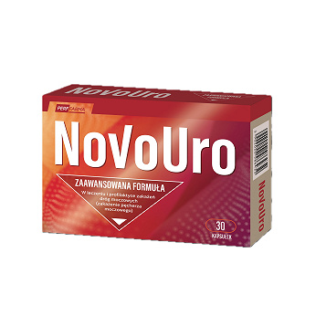 NoVoUro, kapsułki ze składnikami wspomagającymi podczas zakażenia pęcherza moczowego, 30 szt.