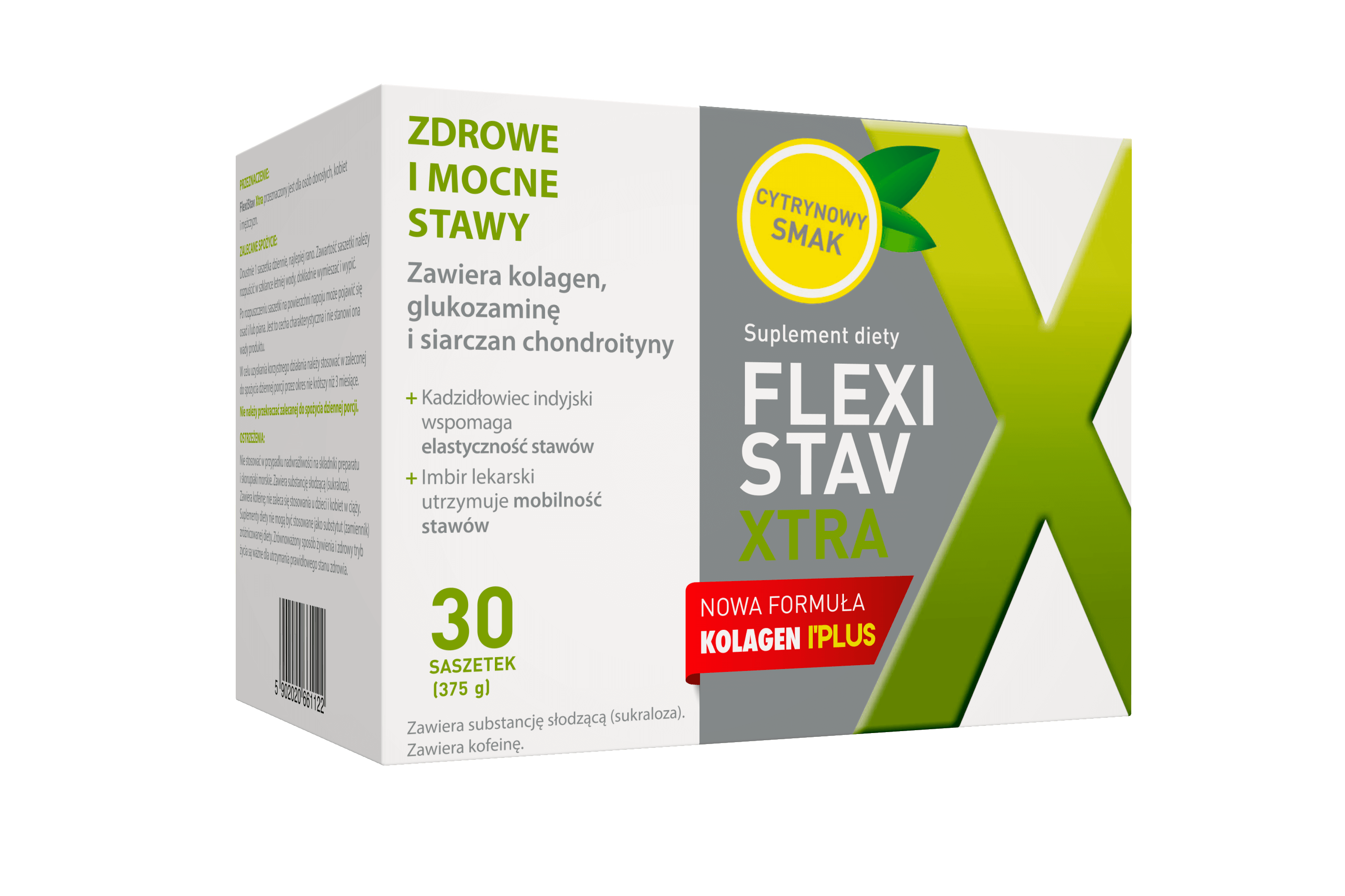 FlexiStav Xtra, proszek ze składnikami na zdrowe i mocne stawy, 30 sasz.