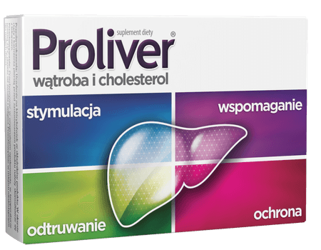 Proliver, tabletki ze składniakami wspierającymi wątrobę, 30 szt.