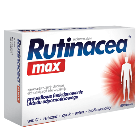 Rutinacea Max, tabletki ze składnikami wspierającymi na odporność, 60 szt. (45 szt. + 15 szt. gratis)