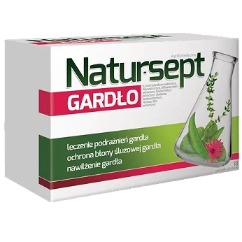 Natur-Sept Gardło, pastylki do ssania nawilżające na podrażnienie gardła, 18 szt.