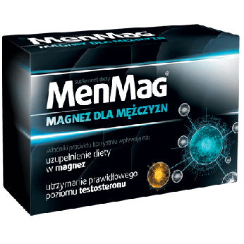 MenMag, tabletki z magnezem pomagającym utrzymać prawidłowy poziom testosteronu, dla mężczyzn, 30 szt.