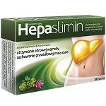 Hepaslimin tabletki ze składnikami wspierającymi wątrobę i utrzymanie prawidłowej masy ciała, 30 szt.