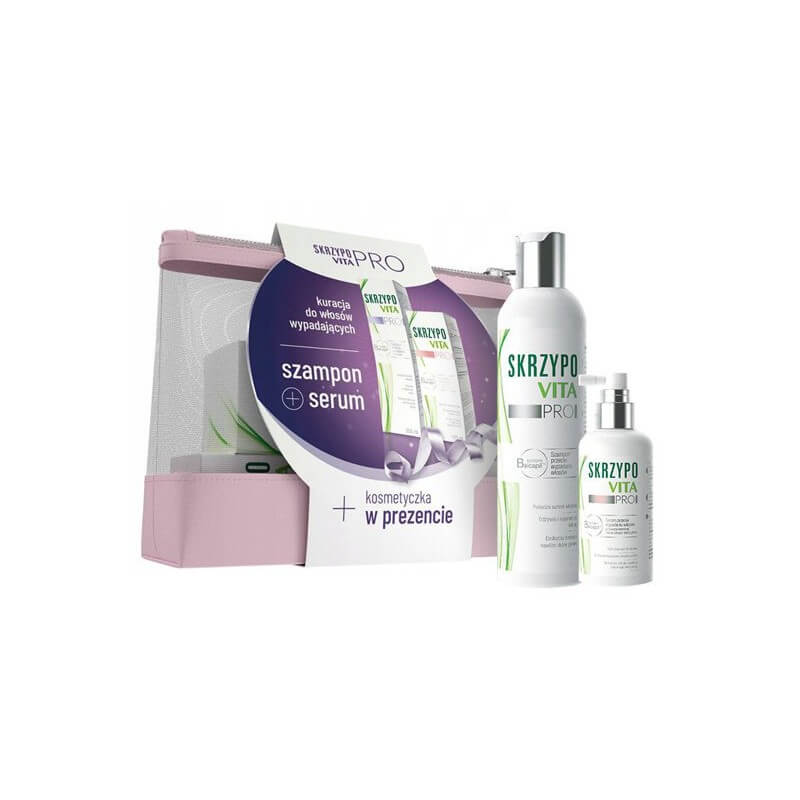 NATUR PRODUKT ZDROVIT Skrzypovita Pro, zestaw, szampon + serum z kosmetyczką, 200 ml + 125 ml — Składniki i ocena