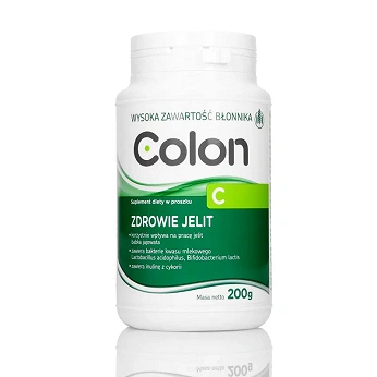 Colon C, proszek zawierający składniki wspomagające utrzymanie zdrowych jelit, 200 g