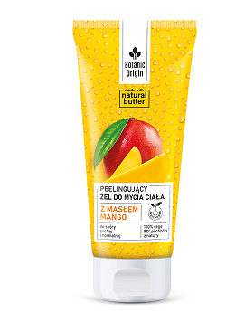 Botanic Origin, żel peelingujący do mycia ciała z masłem mango, 200 ml