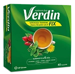 Verdin fix herbata ze składnikami wspierającymi trawienie i prawidłową pracę jelit, żołądka, 40 sasz.