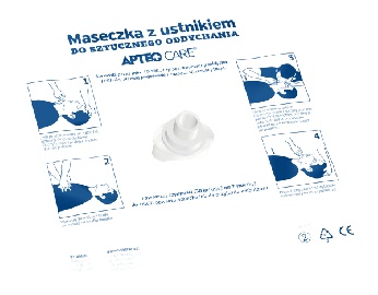 Maseczka z ustnikiem do sztucznego oddychania APTEO CARE, pierwsza pomoc, 1 szt.
