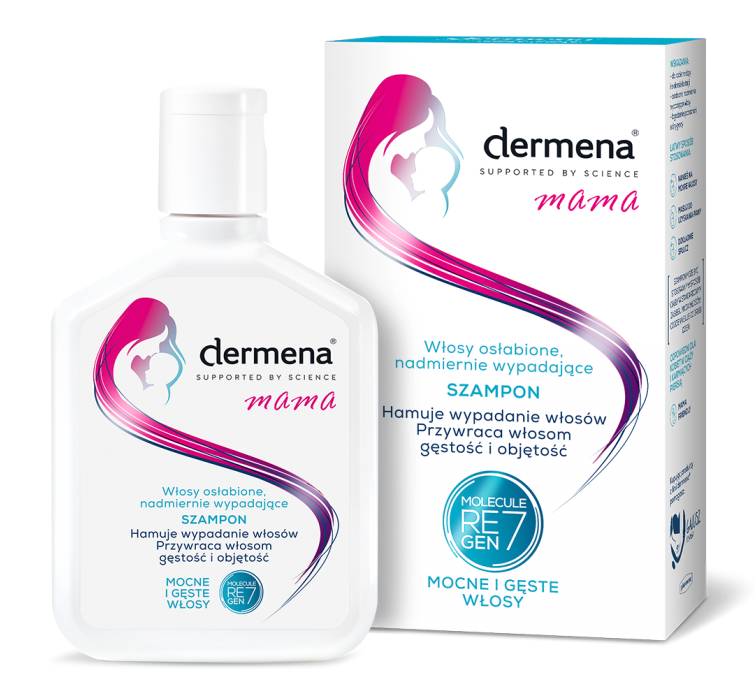 Dermena Mama, wzmacniający szampon do włosów osłabionych, nadmiernie wypadających, 200 ml