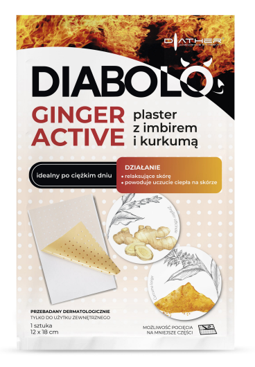 DIABOLO GINGER ACTIVE plaster z imbirem i kurkumą 1 szt.