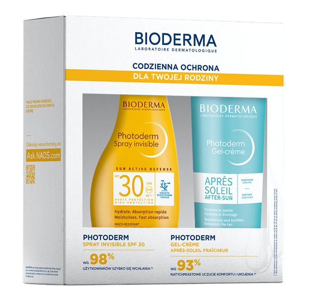 NAOS POLAND Bioderma Photoderm, spray, SPF30, 300 ml + żel-krem, 500 ml — Inhaltsstoffe i ocena