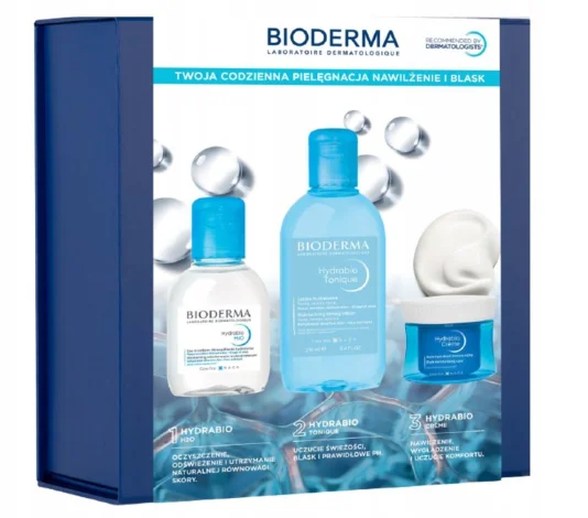 Bioderma Hydrabio krem, 50 ml + tonik, 250 ml + woda micelarna, 100 ml