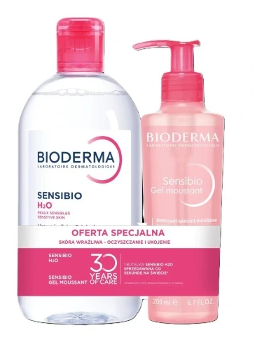Bioderma Sensibio woda micelarna, 500 ml + żel, 