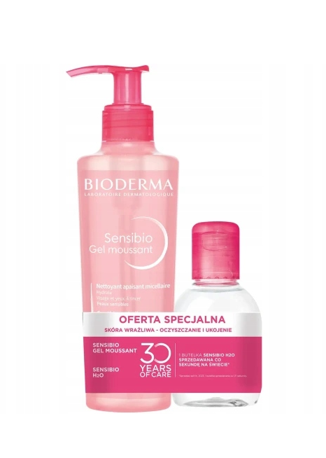 Bioderma Sensibio żel, 200 ml + płyn, 100 ml