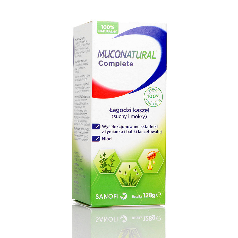 Muconatural Complete, syrop na kaszel suchy i mokry, butelka 94 ml