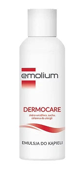 Emolium Dermocare, emulsja do kąpieli do skóry wrażliwej, suchej, skłonnej do alergii, 200 ml
