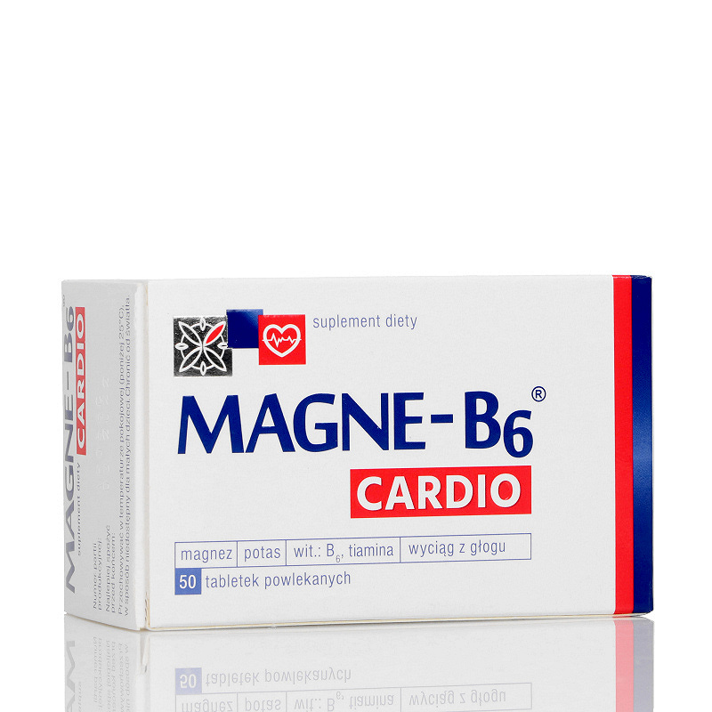 Magne B6 Cardio, tabletki ze składnikami wspomagającymi prawidłową pracę serca, 50 szt.