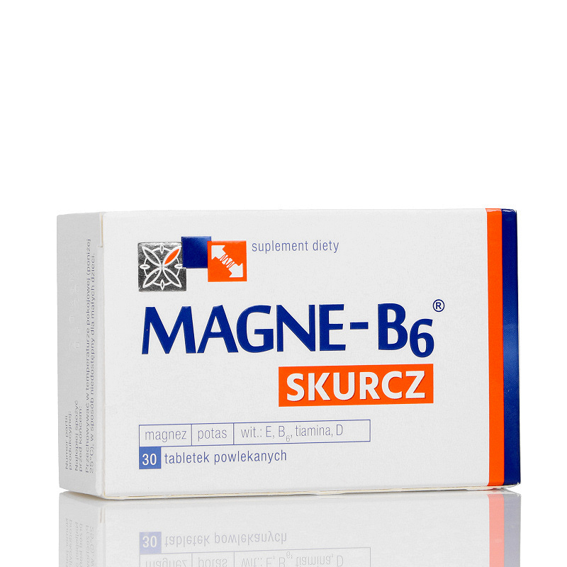 Magne-B6 Skurcz, tabletki ze składnikami wspomagającymi prawidłową pracę mięśni, 30 szt.