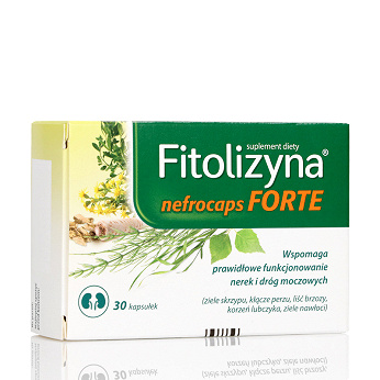 Fitolizyna Nefrocaps Forte, kapsułki ze składnikami wspomagającymi funkcjonowanie nerek i dróg moczowych, 30 szt.