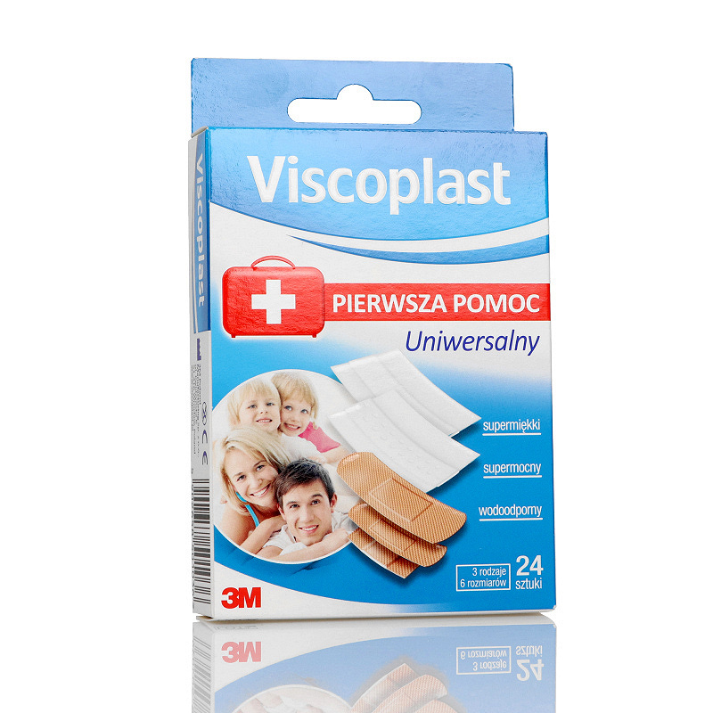 Plaster Zestaw, plastry wodoodporne na rany i skaleczenia, 24 szt.