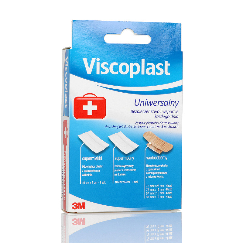 Plaster Zestaw, plastry wodoodporne na rany i skaleczenia, 24 szt.